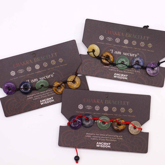 Cord chakra bracelets – large donuts