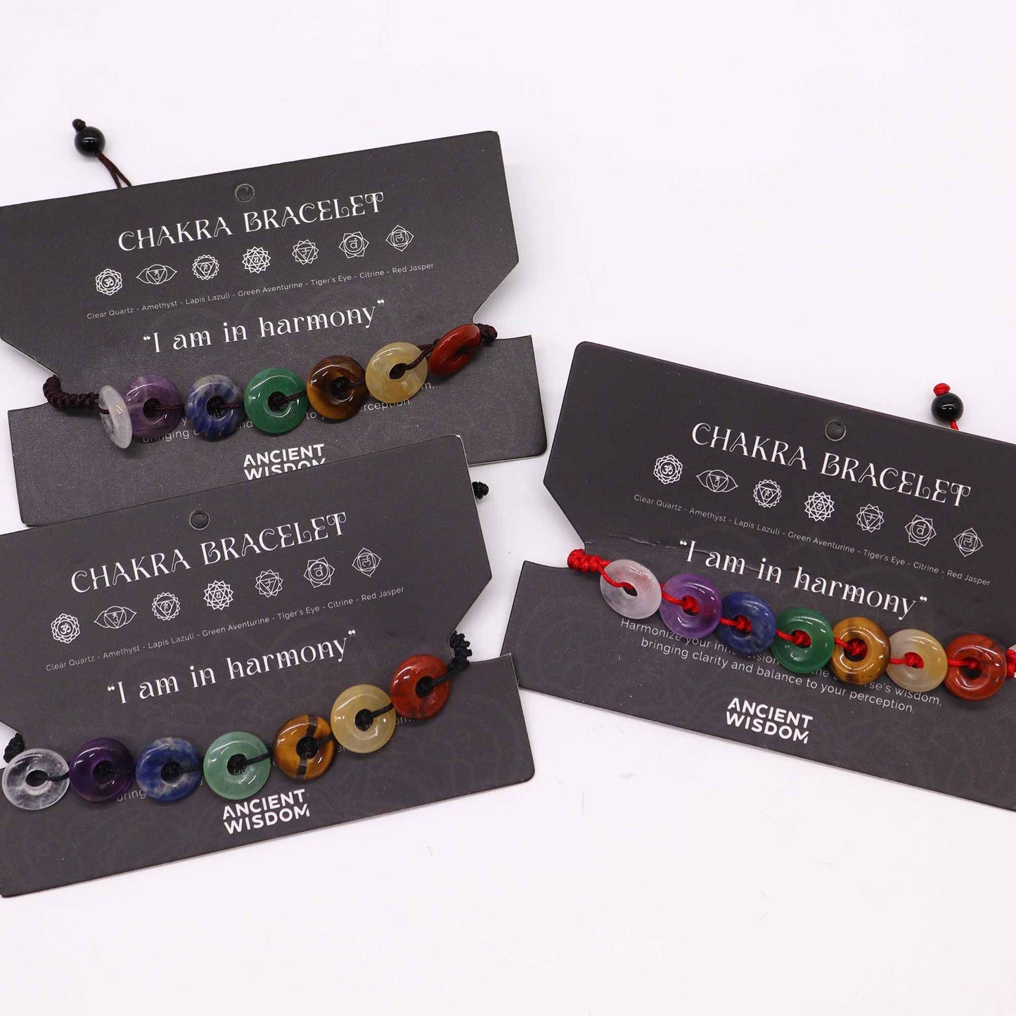 Chakra string bracelets – mini doughnuts