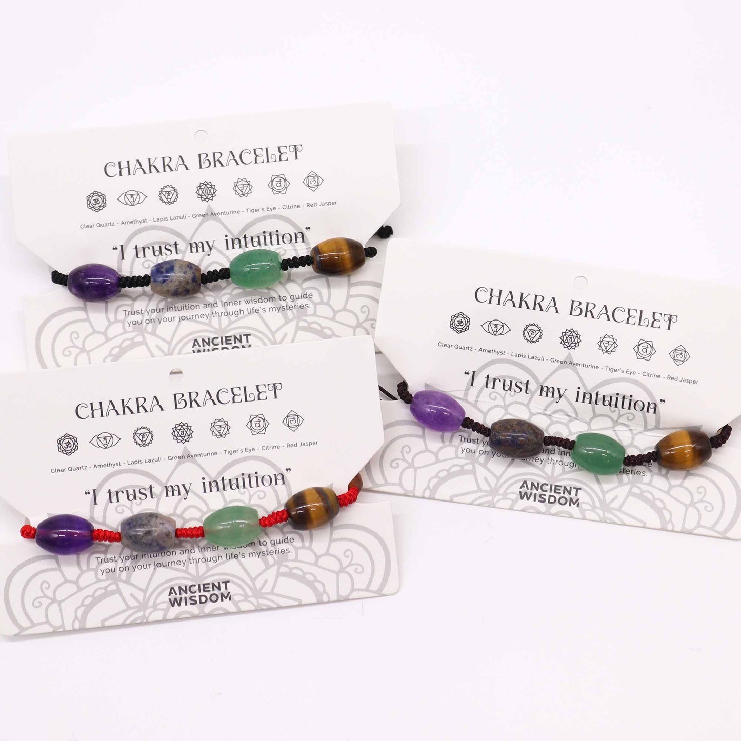 Cord Chakra Bracelets - Beads