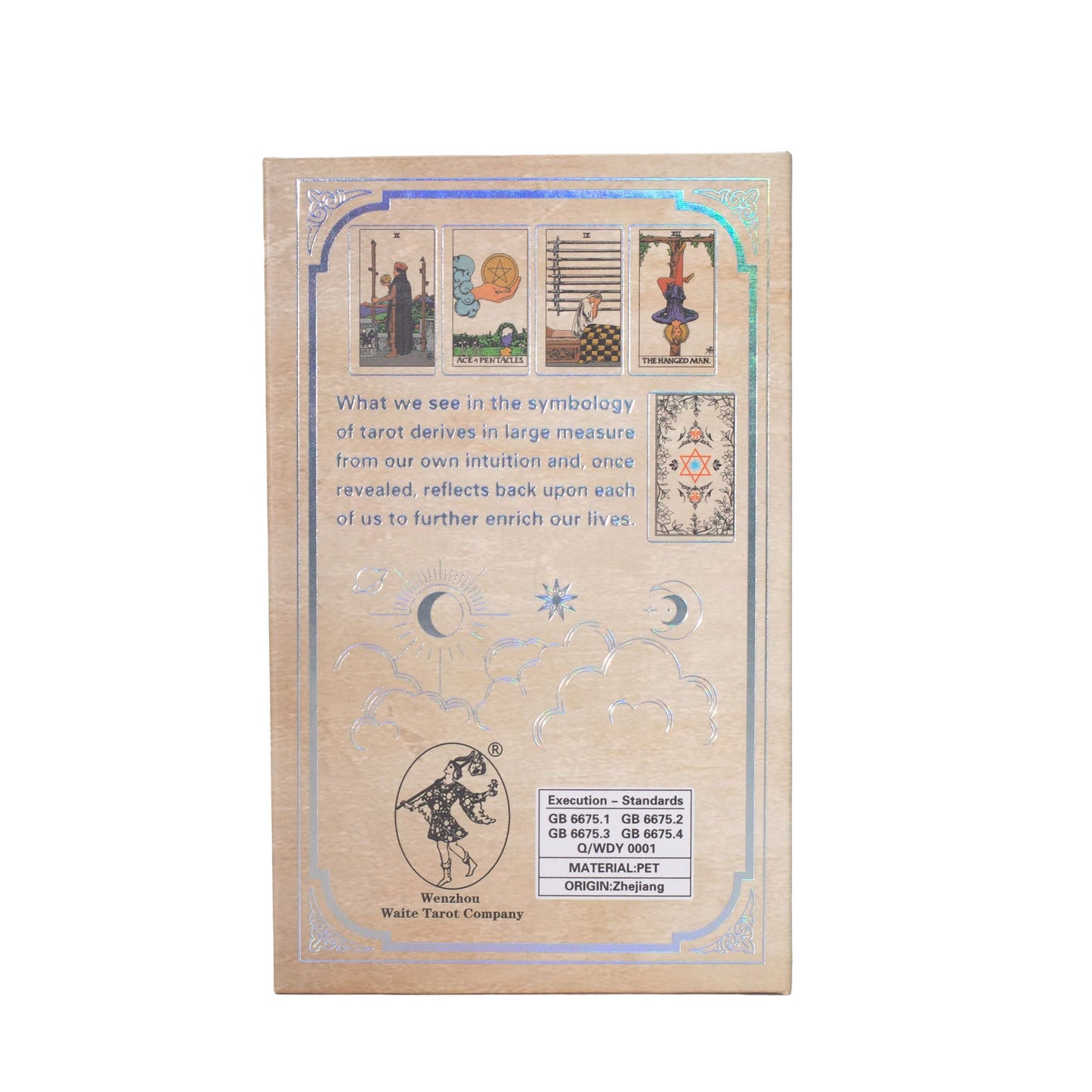 Silver Metallic Waite Tarot Card Set - with Guidebook