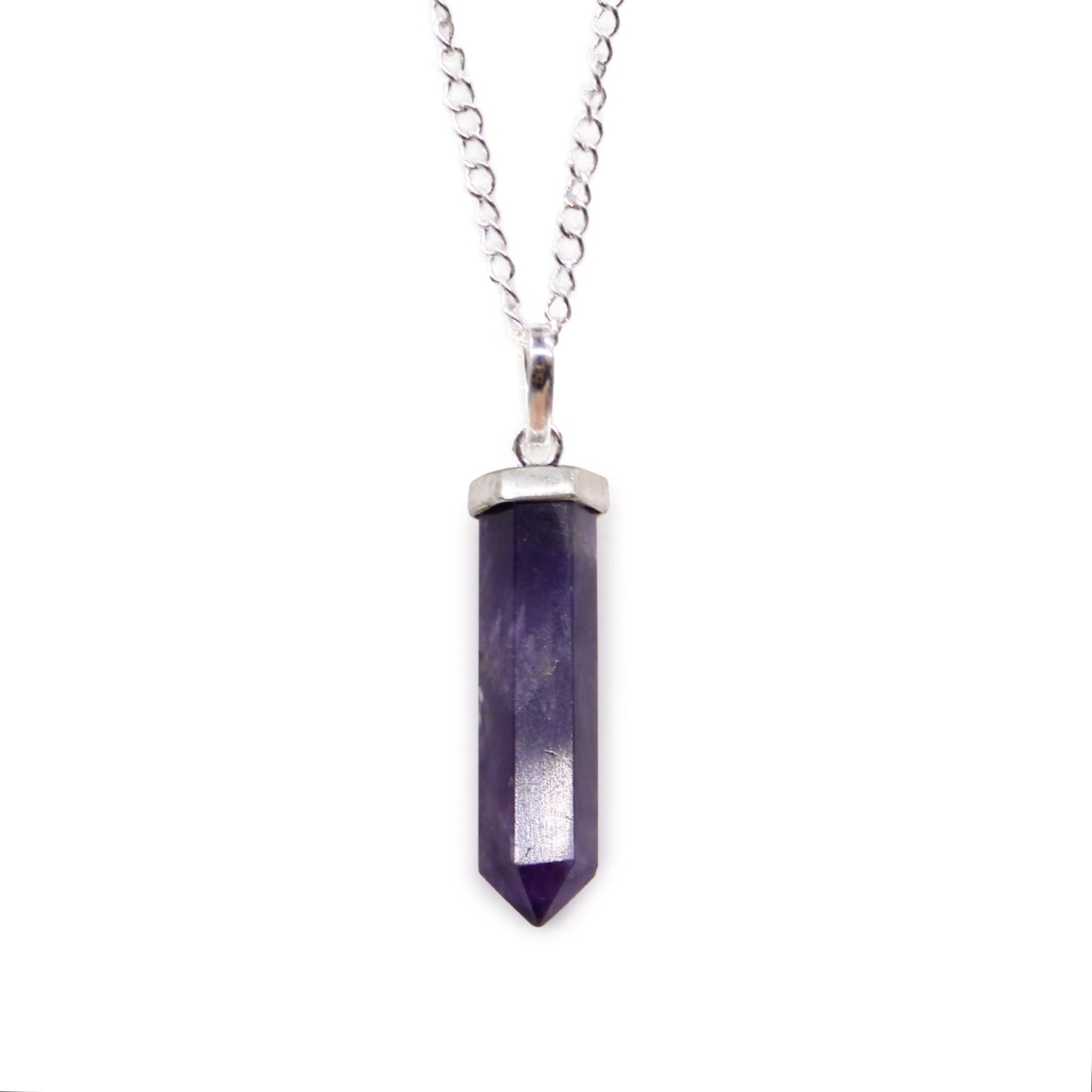Gemstone pendant in a classic cut shape - amethyst