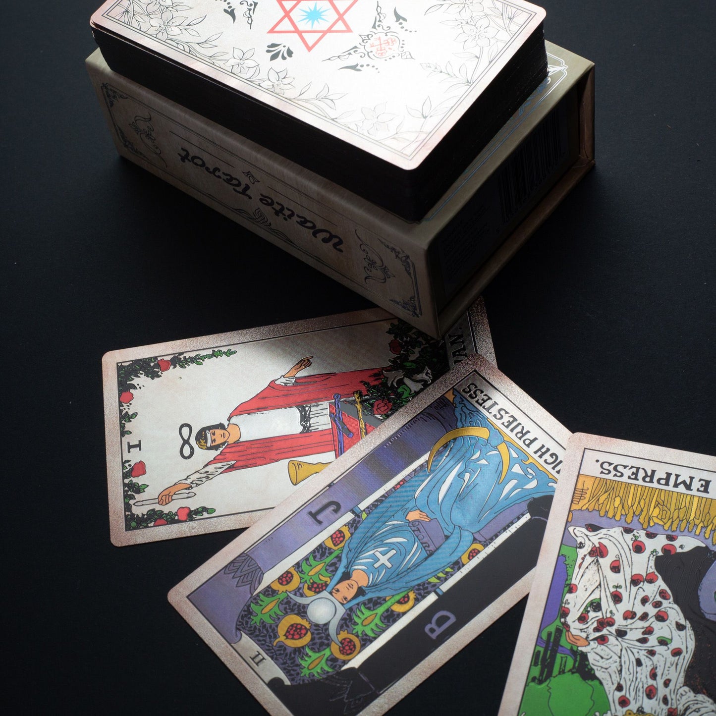 Silver Metallic Waite Tarot Card Set - with Guidebook