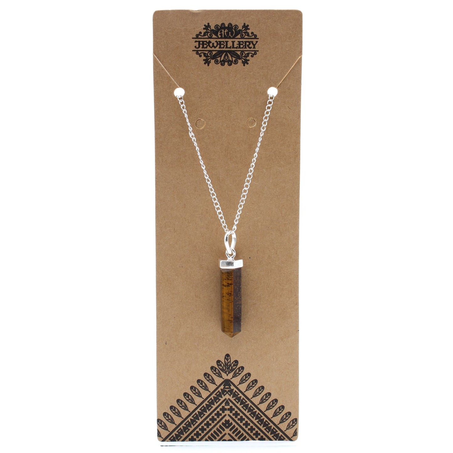Gemstone pendant in a classic faceted cut – tiger's eye