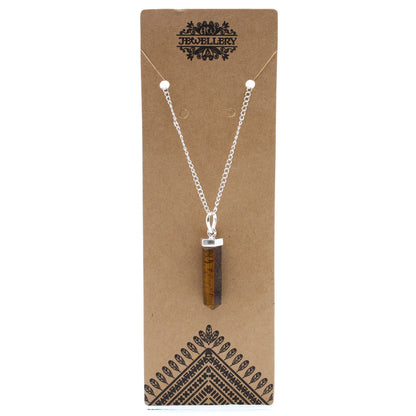 Gemstone pendant in a classic faceted cut – tiger's eye