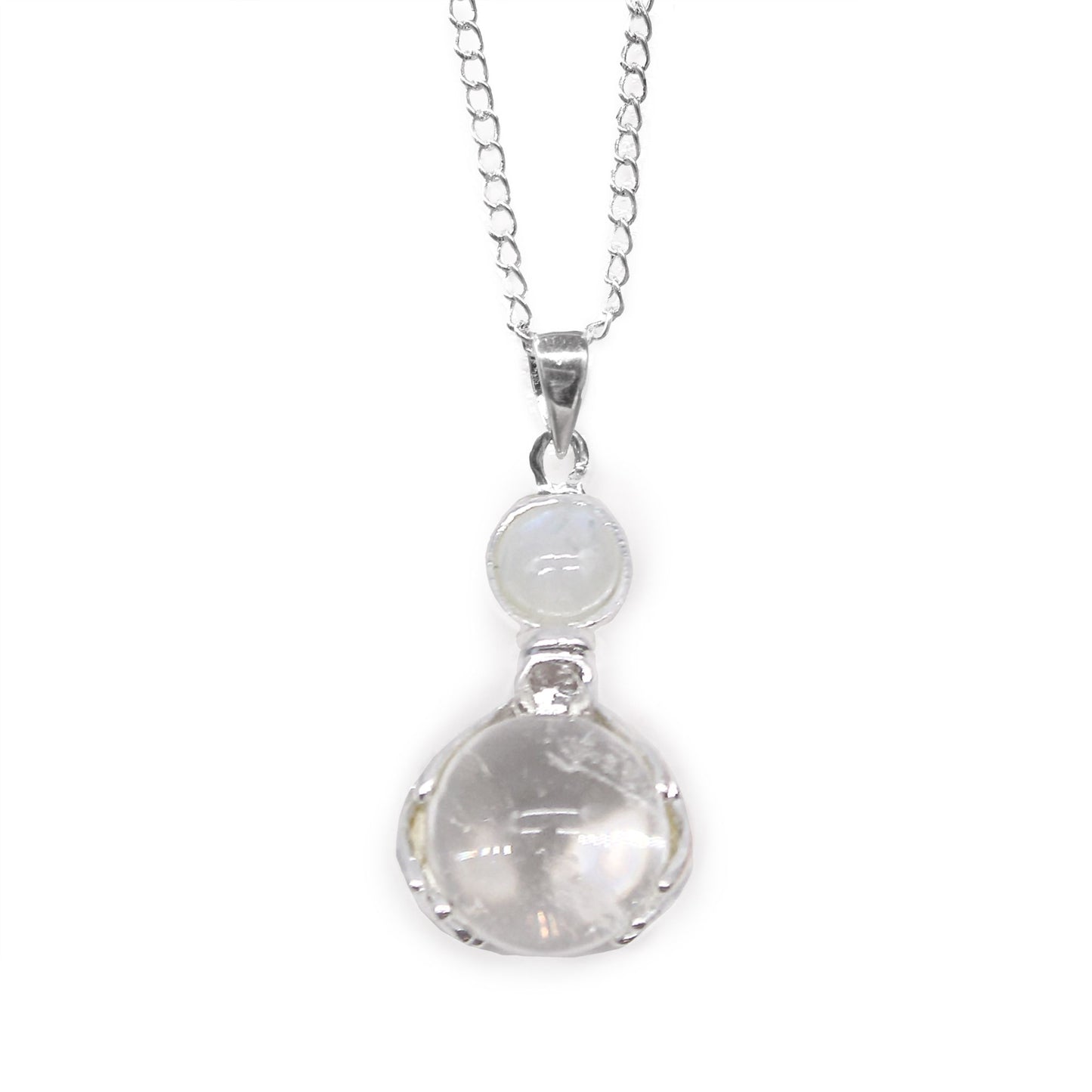 Healing Hands Gemstone Pendant – crystal (clear quartz)