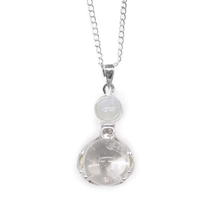 Healing Hands Gemstone Pendant – crystal (clear quartz)
