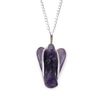Guardian Angel Pendant made of precious stone – amethyst