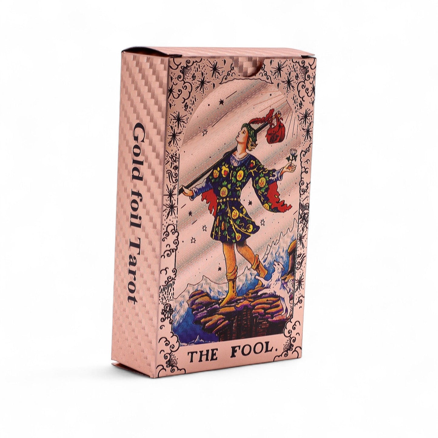 Rose Gold Metallic Foil Tarot Card Deck – Moon Phases – with Guidebook