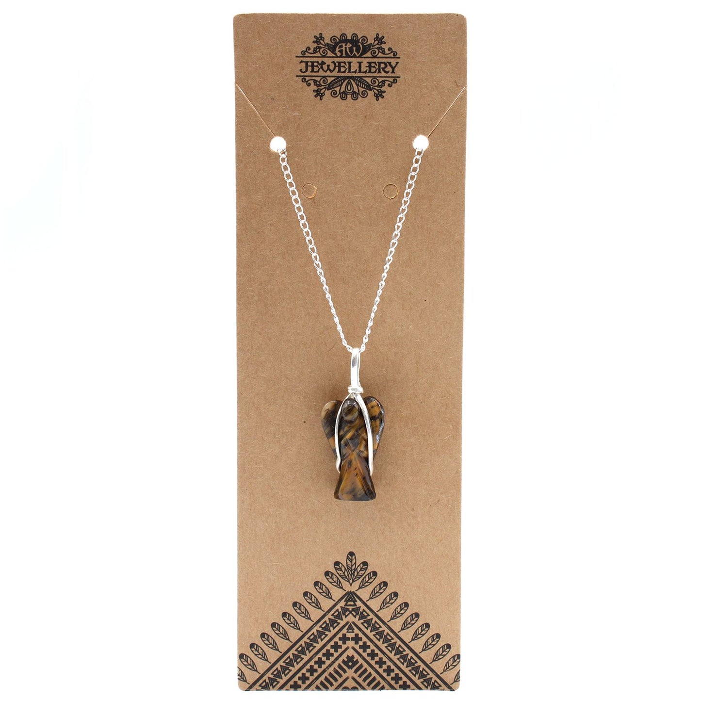 Guardian Angel pendant made of gemstone – tiger's eye