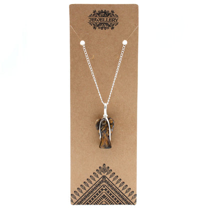 Guardian Angel pendant made of gemstone – tiger's eye