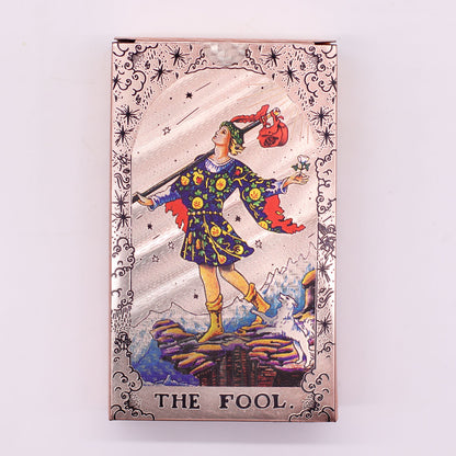 Rose Gold Metallic Foil Tarot Card Deck – Moon Phases – with Guidebook