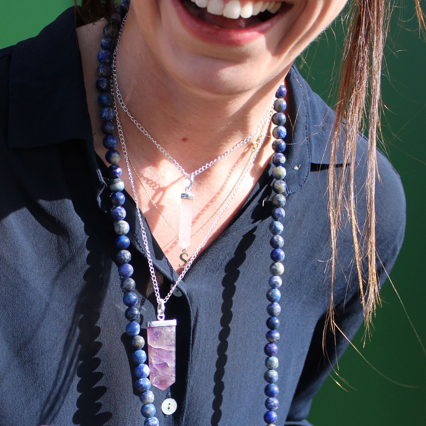 Gemstone pendant in a classic faceted cut – tiger's eye