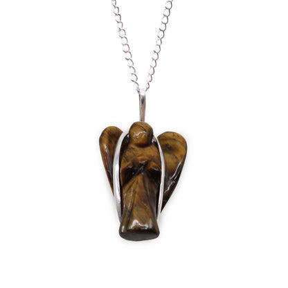 Guardian Angel pendant made of gemstone – tiger's eye