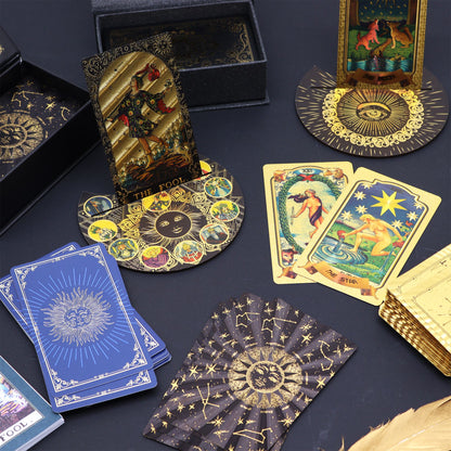 Silver Metallic Waite Tarot Card Set - with Guidebook