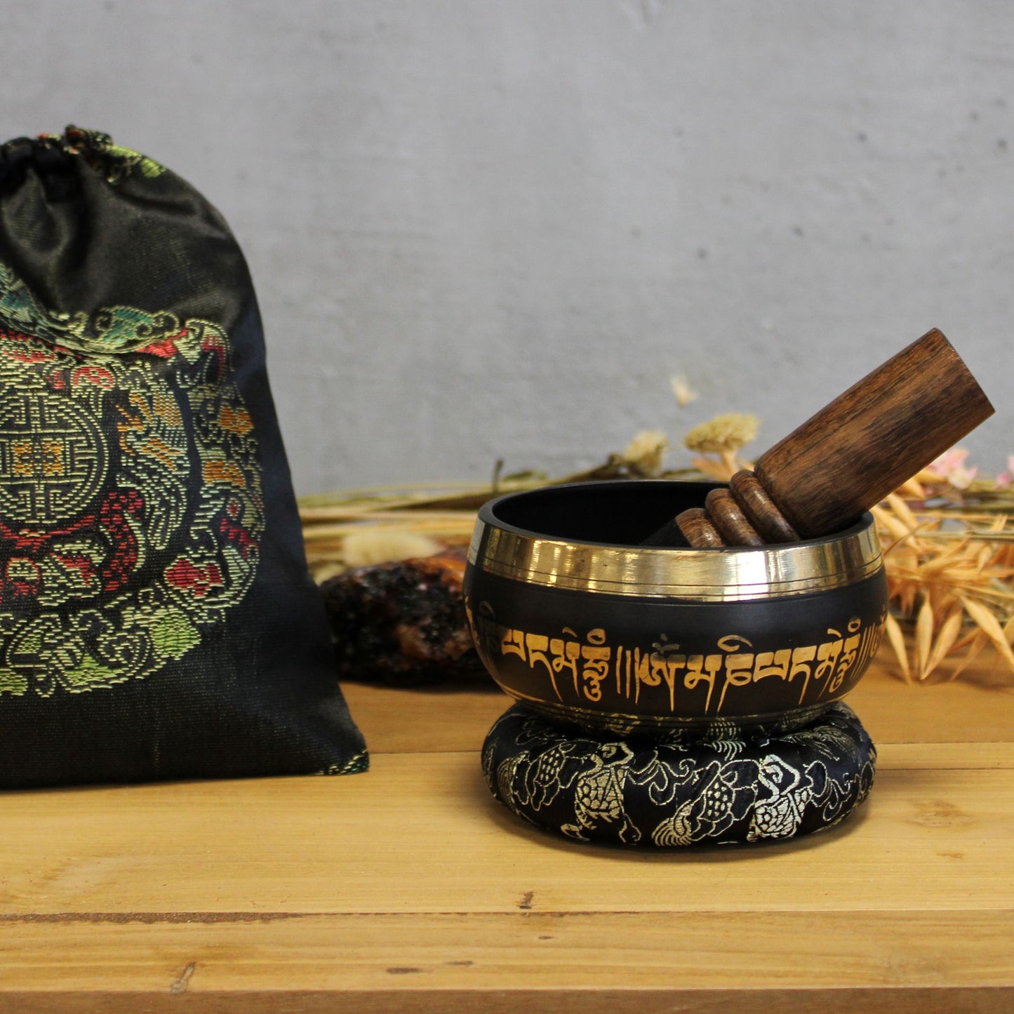 Singing Bowl Set Lotus Flower