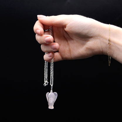 Guardian Angel Pendant made of precious stone – amethyst