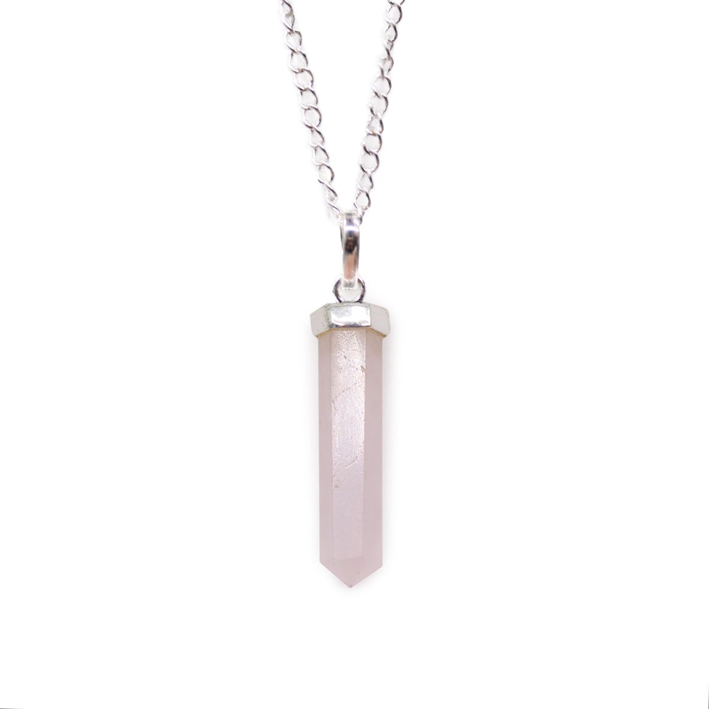 Gemstone pendant in a classic cut shape - rose quartz