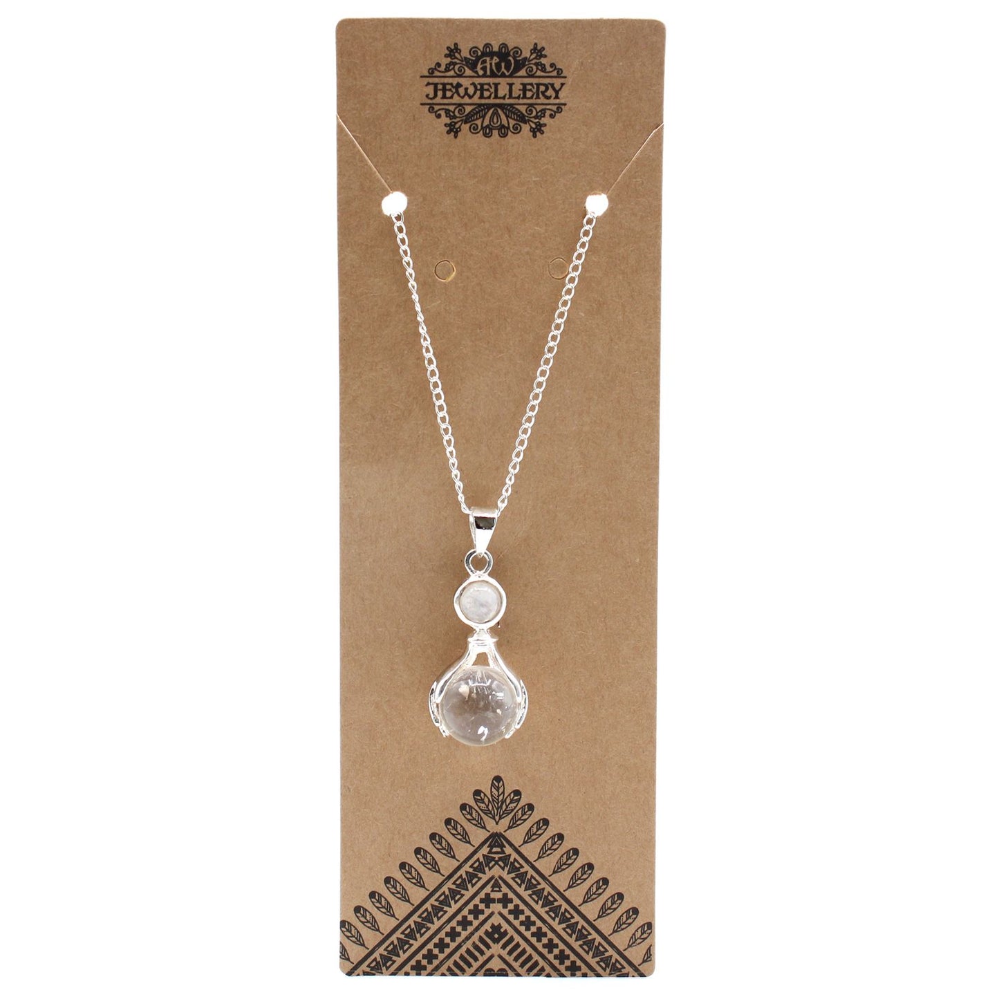 Healing Hands Gemstone Pendant – crystal (clear quartz)