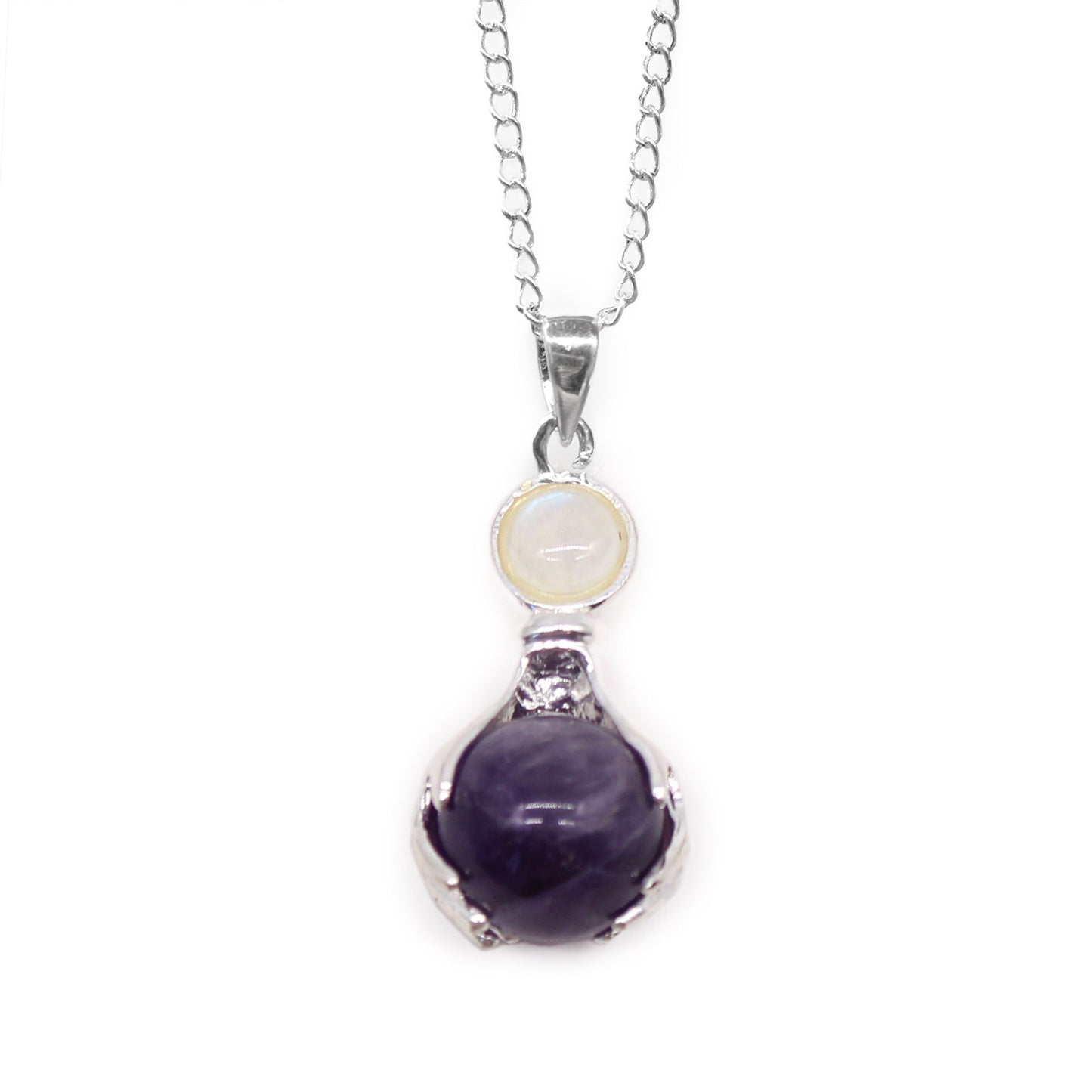 Healing Hands Gemstone Pendant - Amethyst