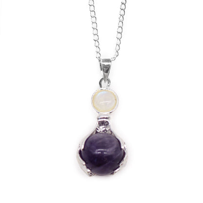 Healing Hands Gemstone Pendant - Amethyst