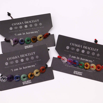 Chakra string bracelets – mini doughnuts