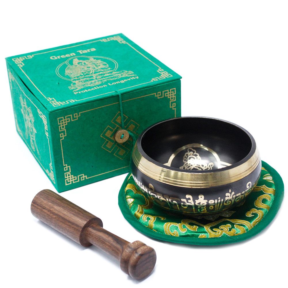 Súprava spievajúcej misy Zelená Táara, 10 cm (min. 380 g)