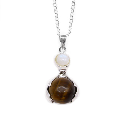 Healing Hands Pendant made of gemstone – tiger's eye