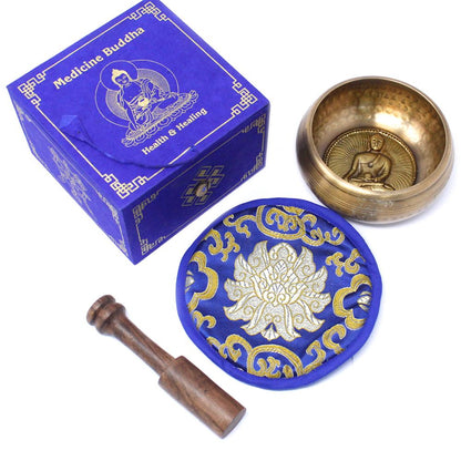 Medicine Buddha Singing Bowl Set, 10 cm (min. 500 g)