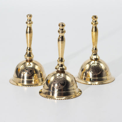 Small brass altar bell – Flower of Life