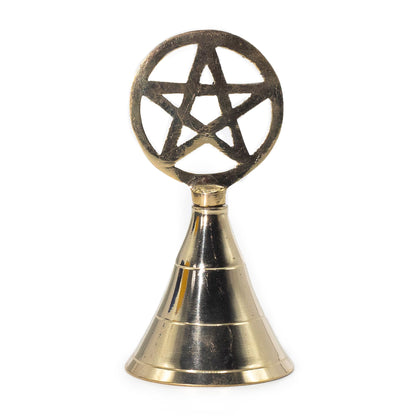 Altar brass bell - pentagram