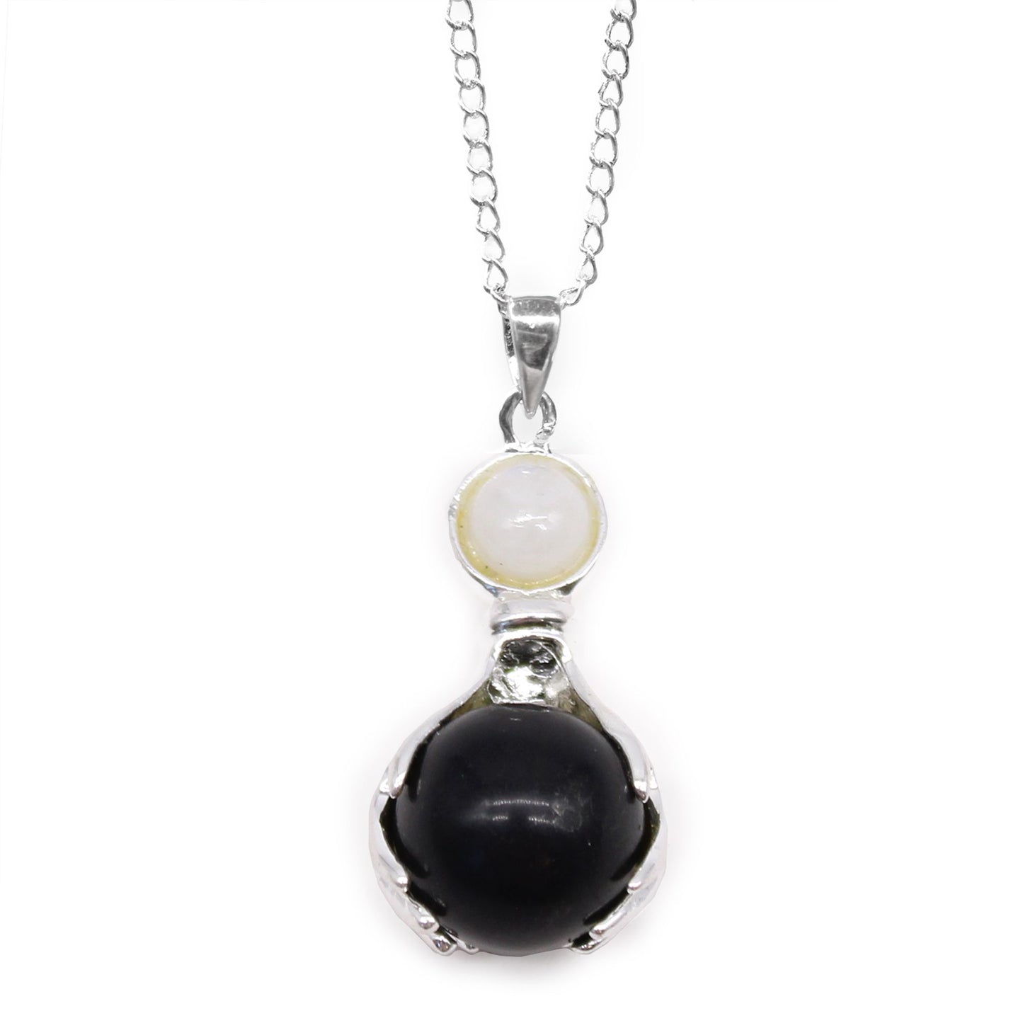 Healing Hands Gemstone Pendant - Black Agate
