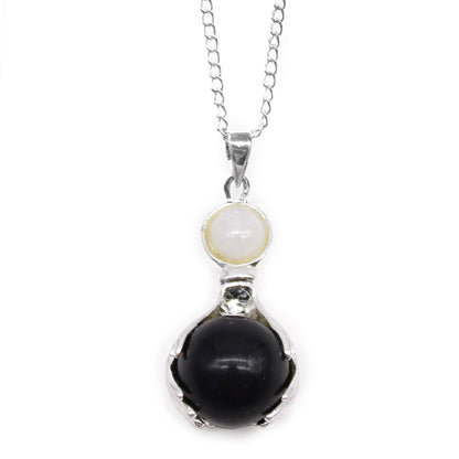 Healing Hands Gemstone Pendant - Black Agate